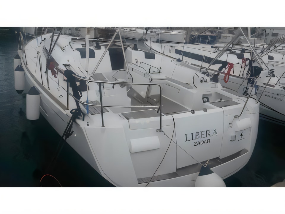 Exterior overview of Sun Odyssey 439 sail boat for charter from Sukosan Marina Dalmacija in the Zadar sailing area Croatia