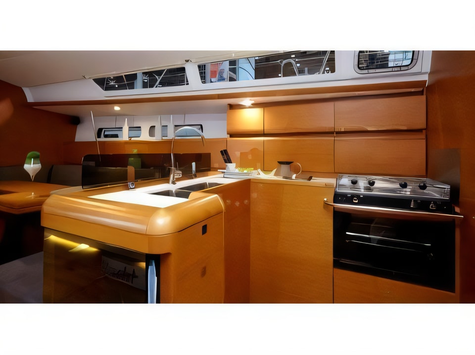 Interior of Sun Odyssey 439 sail boat with 4 cabins Croatia yacht charter
