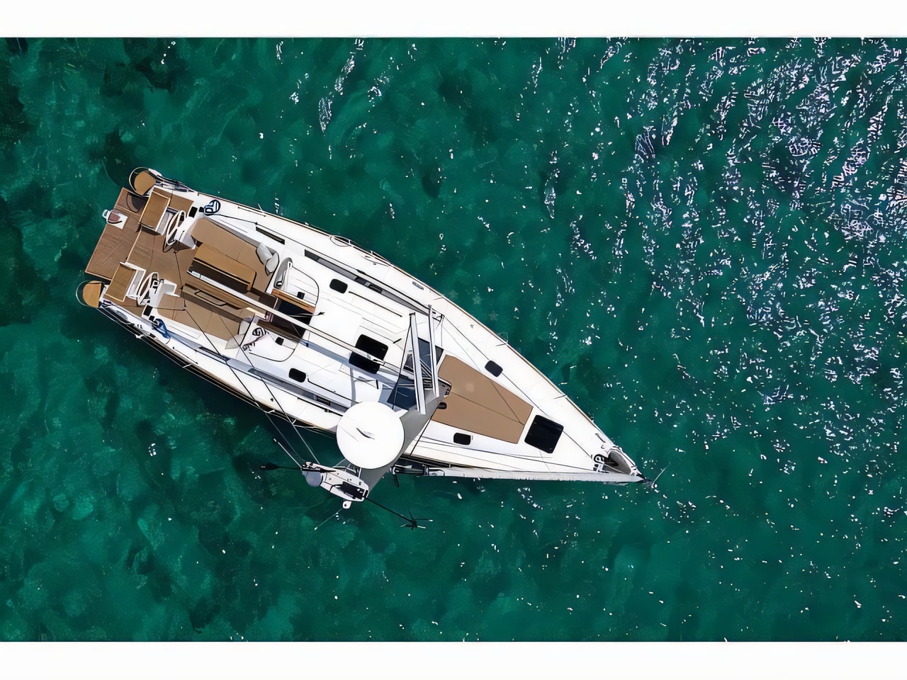 Exterior overview of Elan Impression 45.1 OW sail boat for charter from SCT Marina Trogir in the Split sailing area Croatia