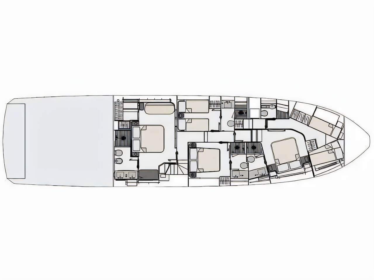 Interior of Azimut 78 Fly motoryacht with 4 cabins Croatia yacht charter