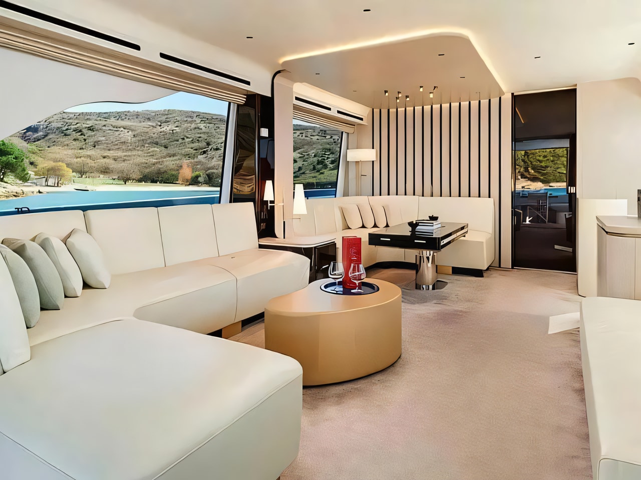 Layout of Azimut 78 Fly motoryacht with 4 cabins Croatia yacht charter