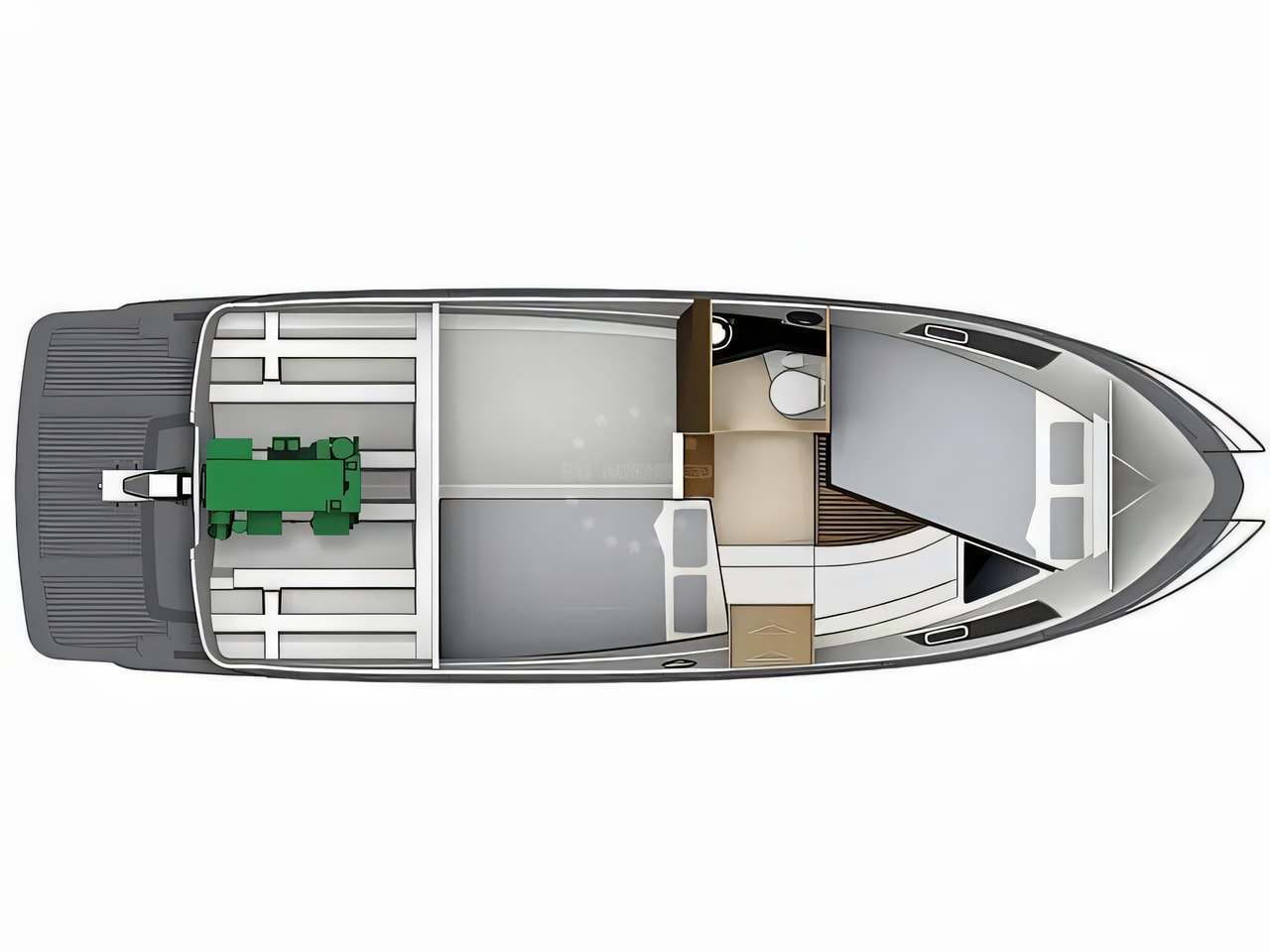 Interior of Grandezza 28 OC motor boat with 2 cabins Croatia yacht charter