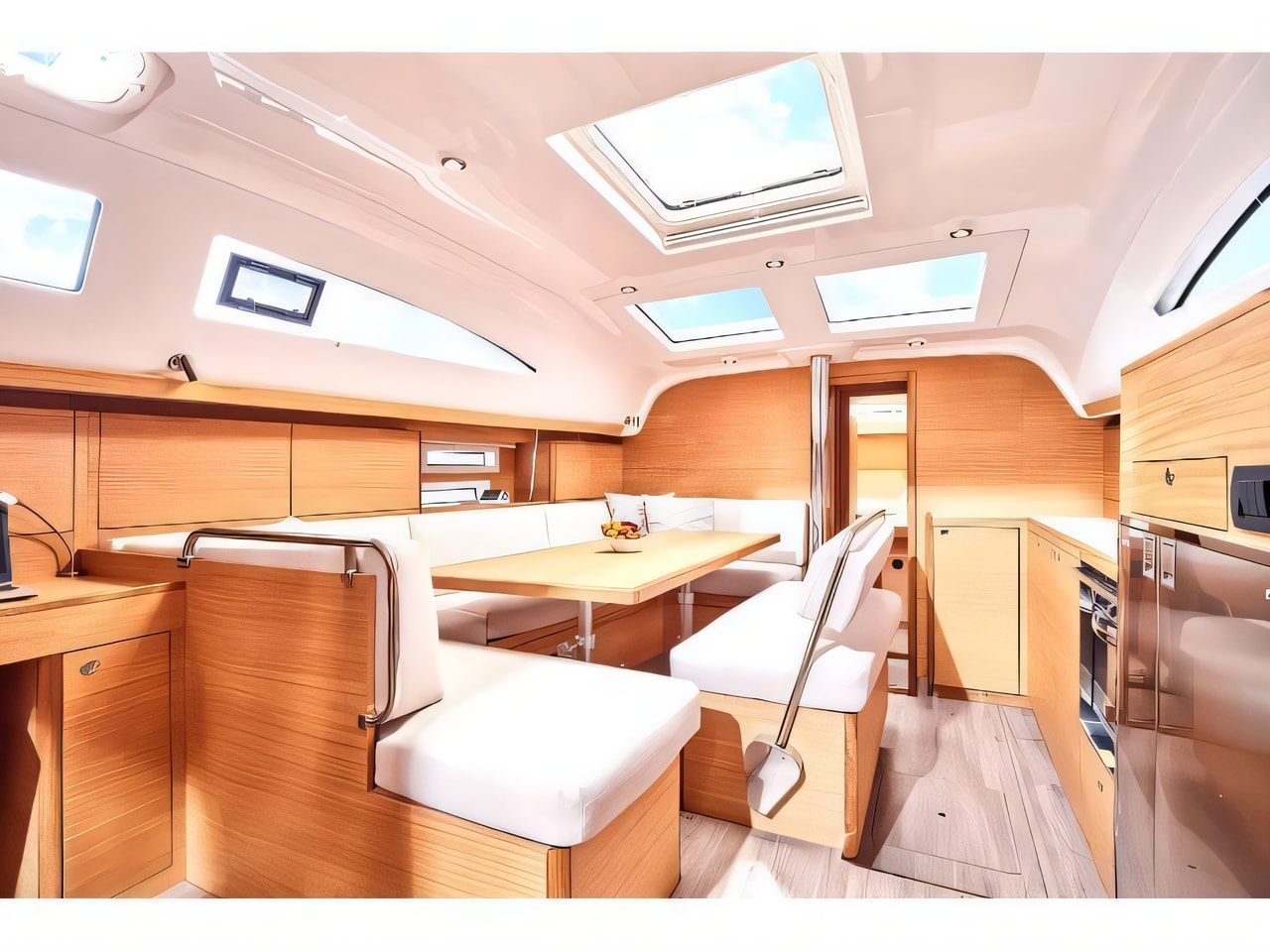 Layout of Elan 45.1 Impression sail boat with 4 cabins Croatia yacht charter
