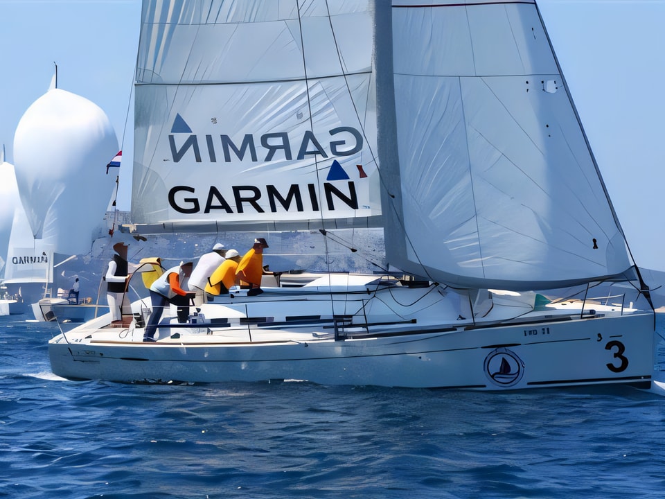 Exterior overview of First 35 sail boat for charter from Murter ACI Marina Jezera in the Sibenik sailing area Croatia