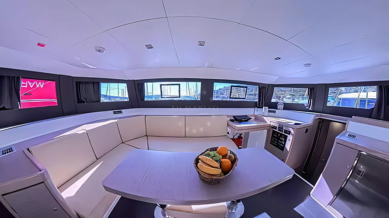Layout of Dufour 48 Catamaran catamaran with 6 cabins Croatia yacht charter