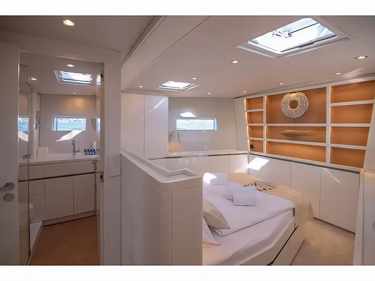 Layout of CNB 76 sail boat with 3 cabins Croatia yacht charter