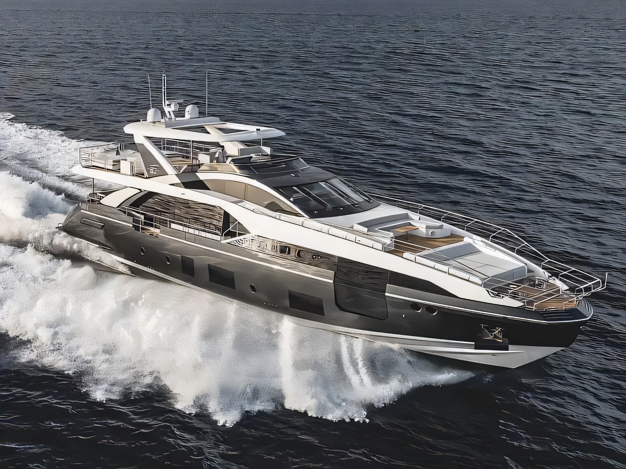 Interior of Azimut Grande 27 motoryacht with 5 cabins Croatia yacht charter
