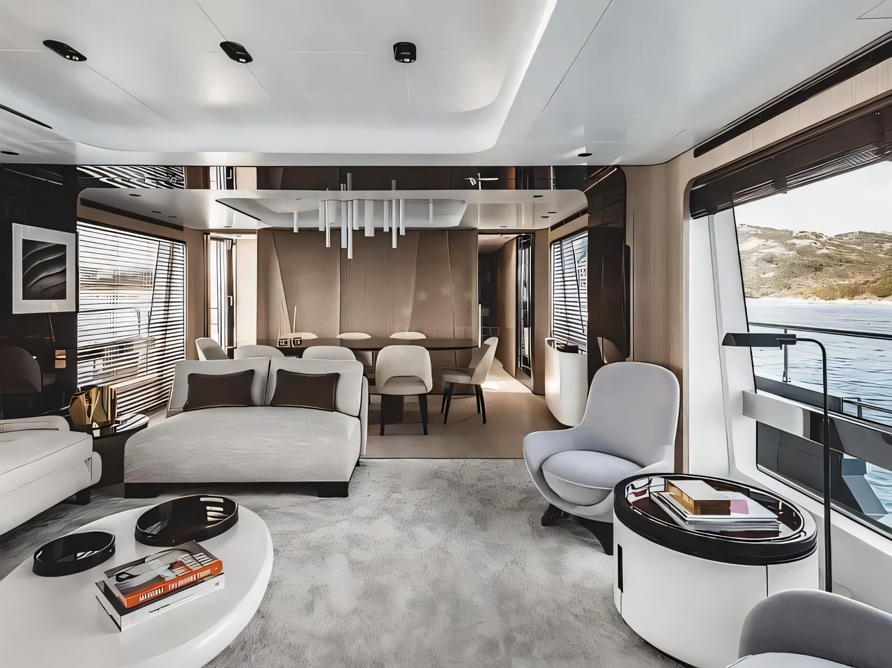 Layout of Azimut Grande 27 motoryacht with 5 cabins Croatia yacht charter