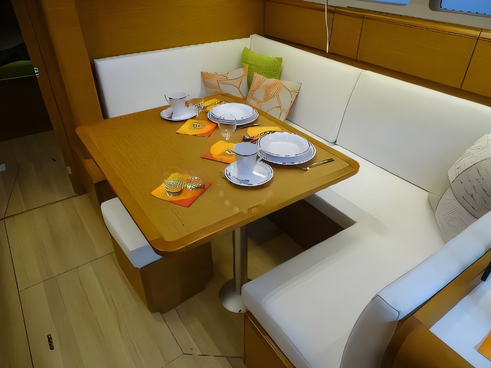 Interior of Sun Odyssey 419 sail boat with 3 cabins Croatia yacht charter