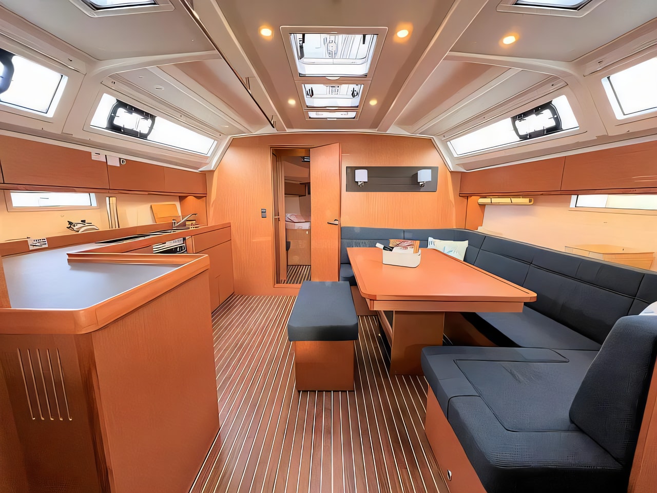 Layout of Bavaria 46 Cruiser sail boat with 4 cabins Croatia yacht charter