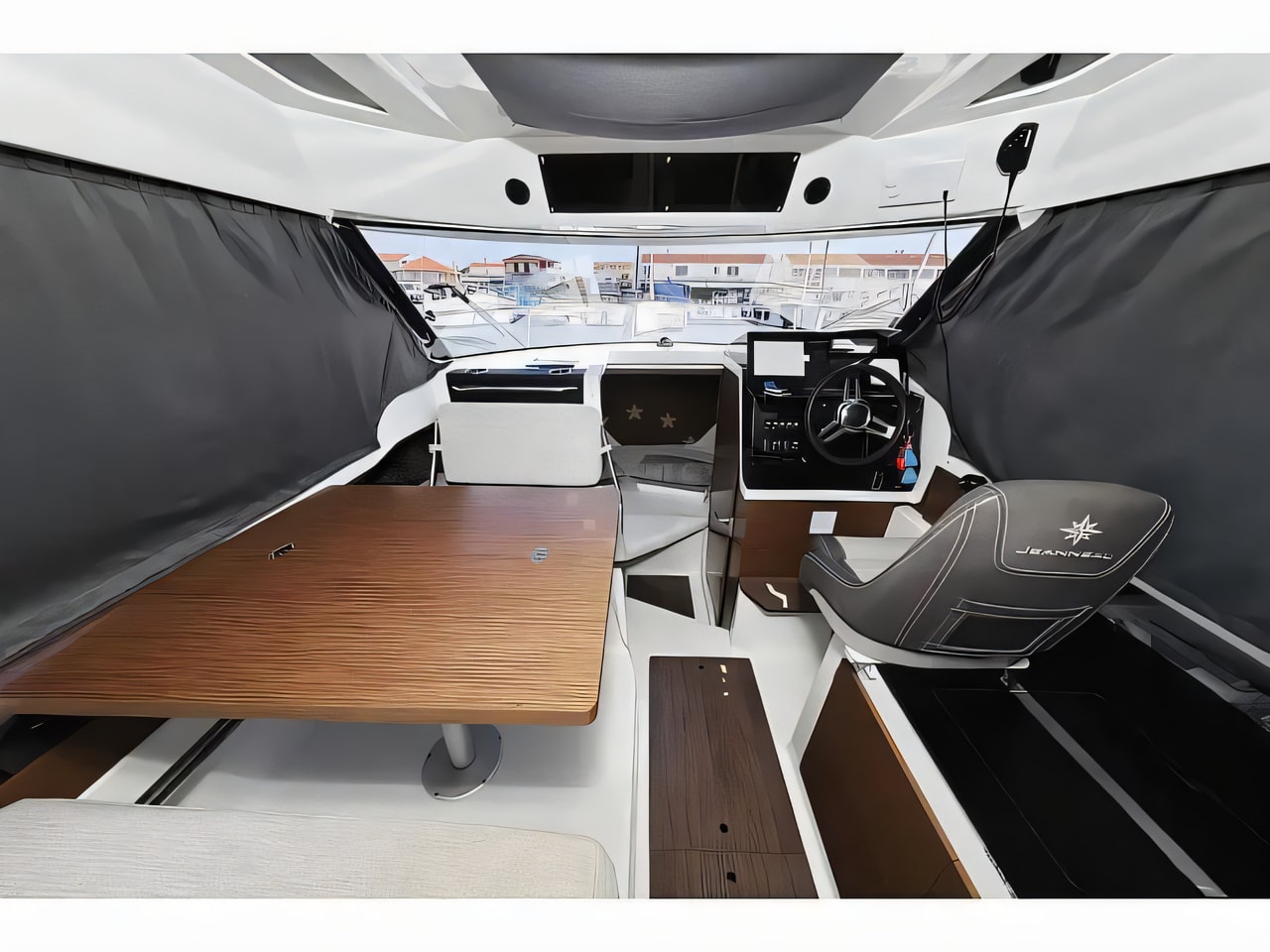 Layout of Merry Fisher 795 motor boat with 1 cabins Croatia yacht charter