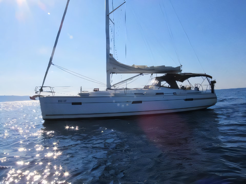 Exterior overview of Bavaria 40 Cruiser sail boat for charter from Split ACI Marina in the Split sailing area Croatia