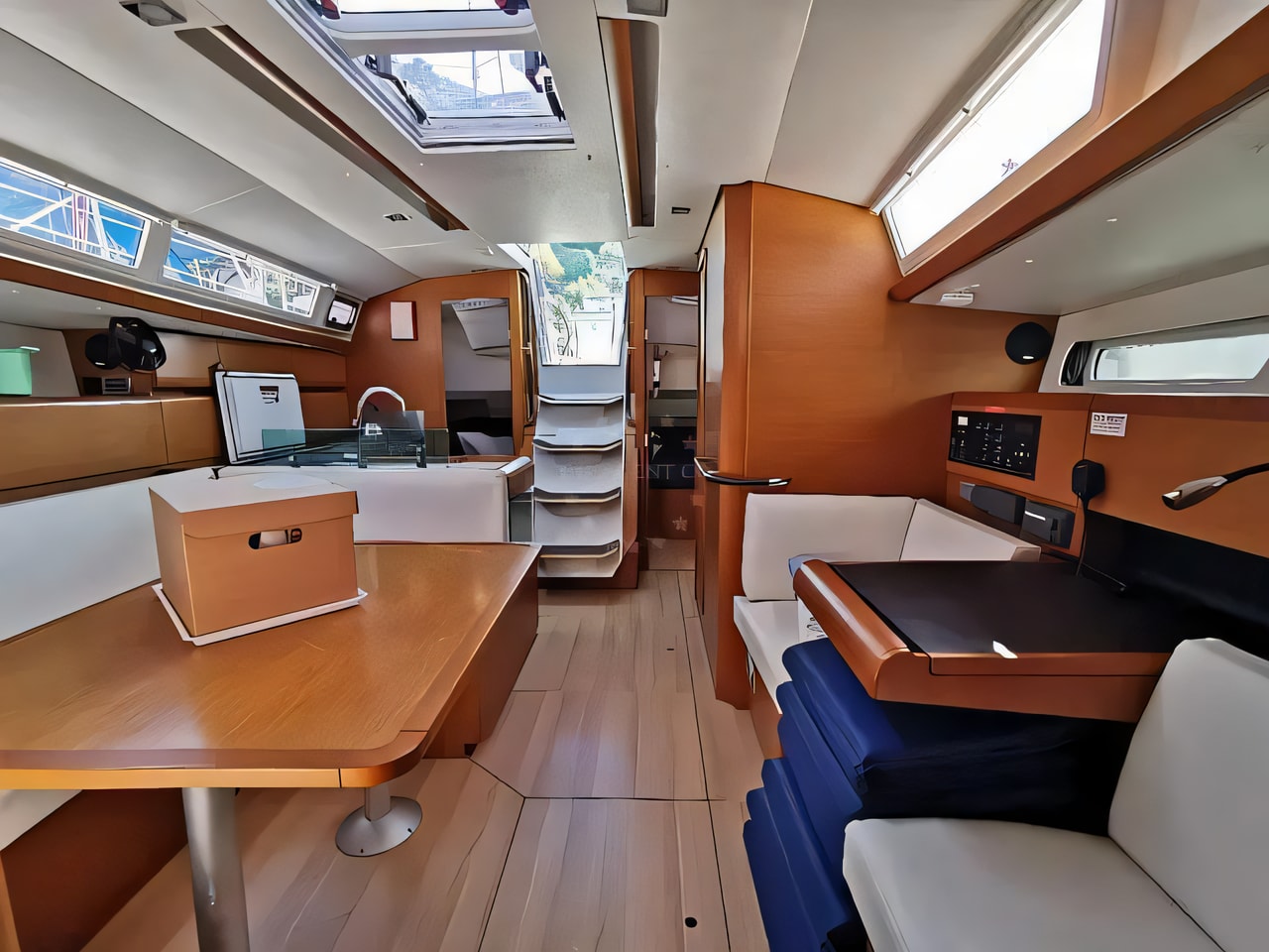 Layout of Sun Odyssey 419 sail boat with 3 cabins Croatia yacht charter