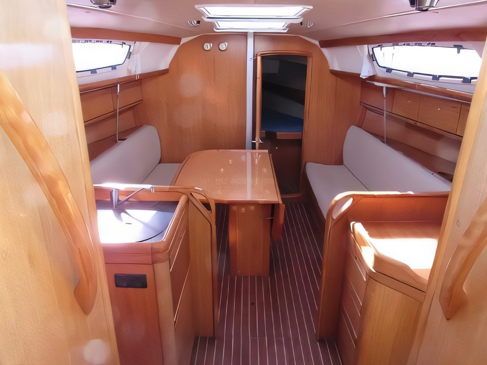 Interior of Bavaria 31 Cruiser sail boat with 2 cabins Croatia yacht charter