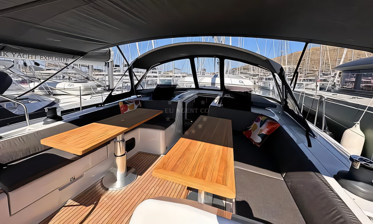 Exterior overview of Hanse 508 sail boat for charter from Seget Donji Marina Baotic in the Split sailing area Croatia
