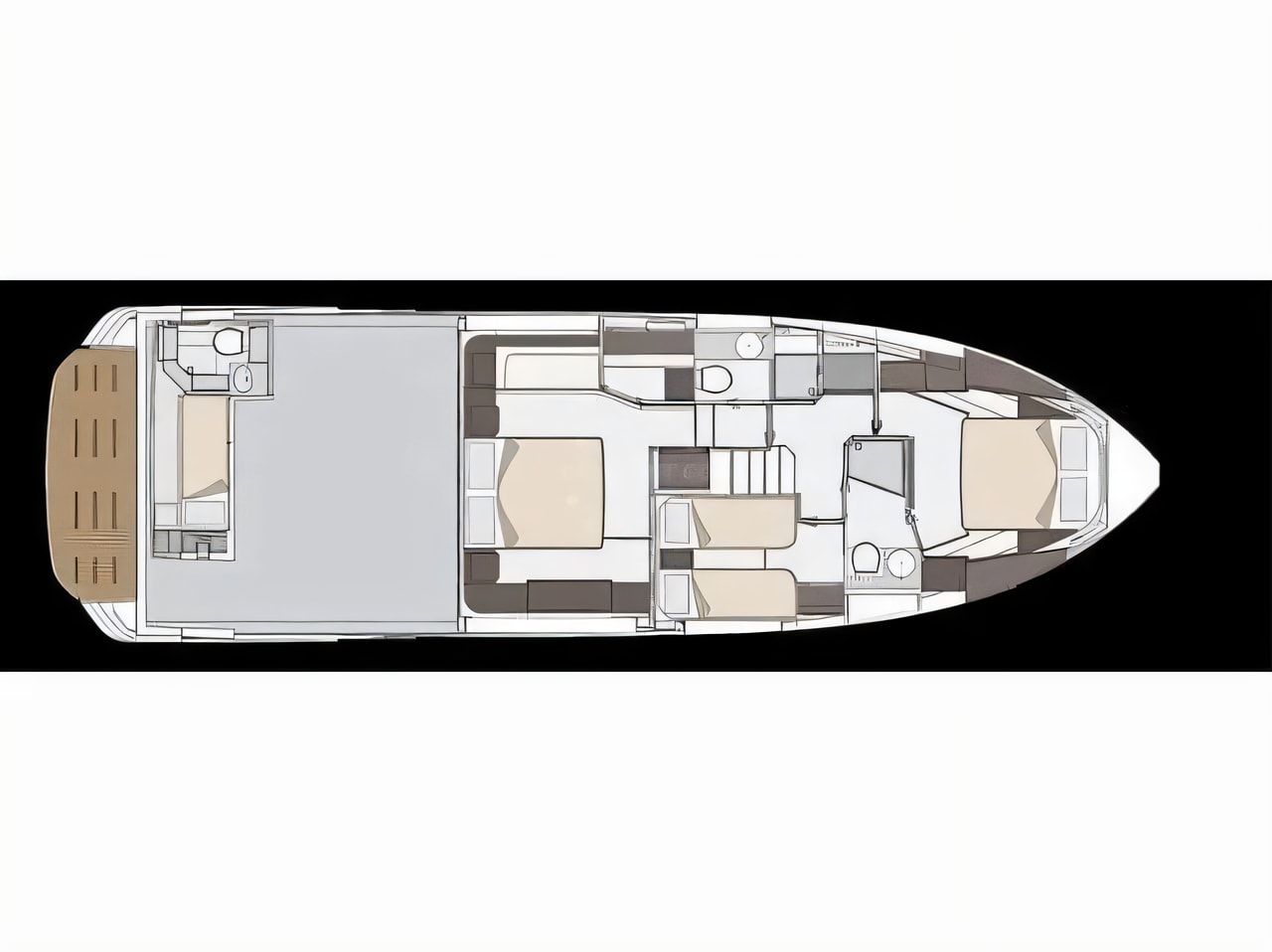 Interior of Azimut 53 Fly motoryacht with 3 cabins Croatia yacht charter