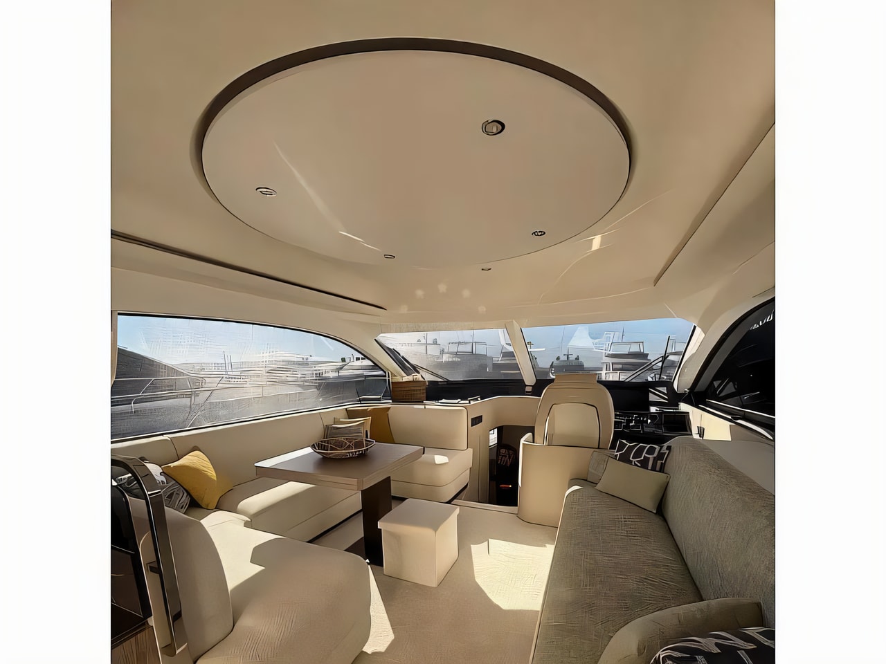 Layout of Azimut 53 Fly motoryacht with 3 cabins Croatia yacht charter