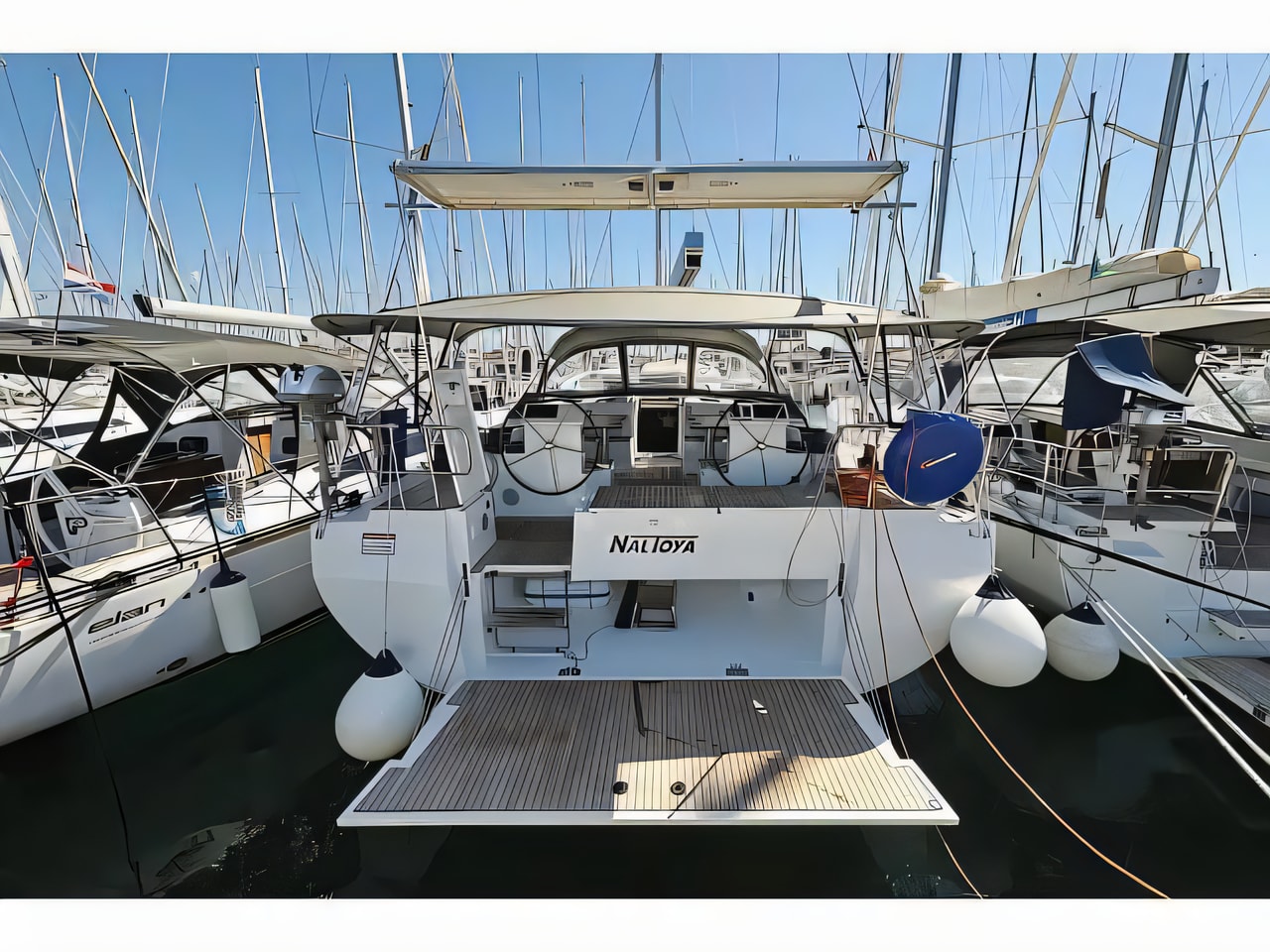 Exterior overview of Bavaria C50 Style sail boat for charter from Biograd Kornati in the Zadar sailing area Croatia