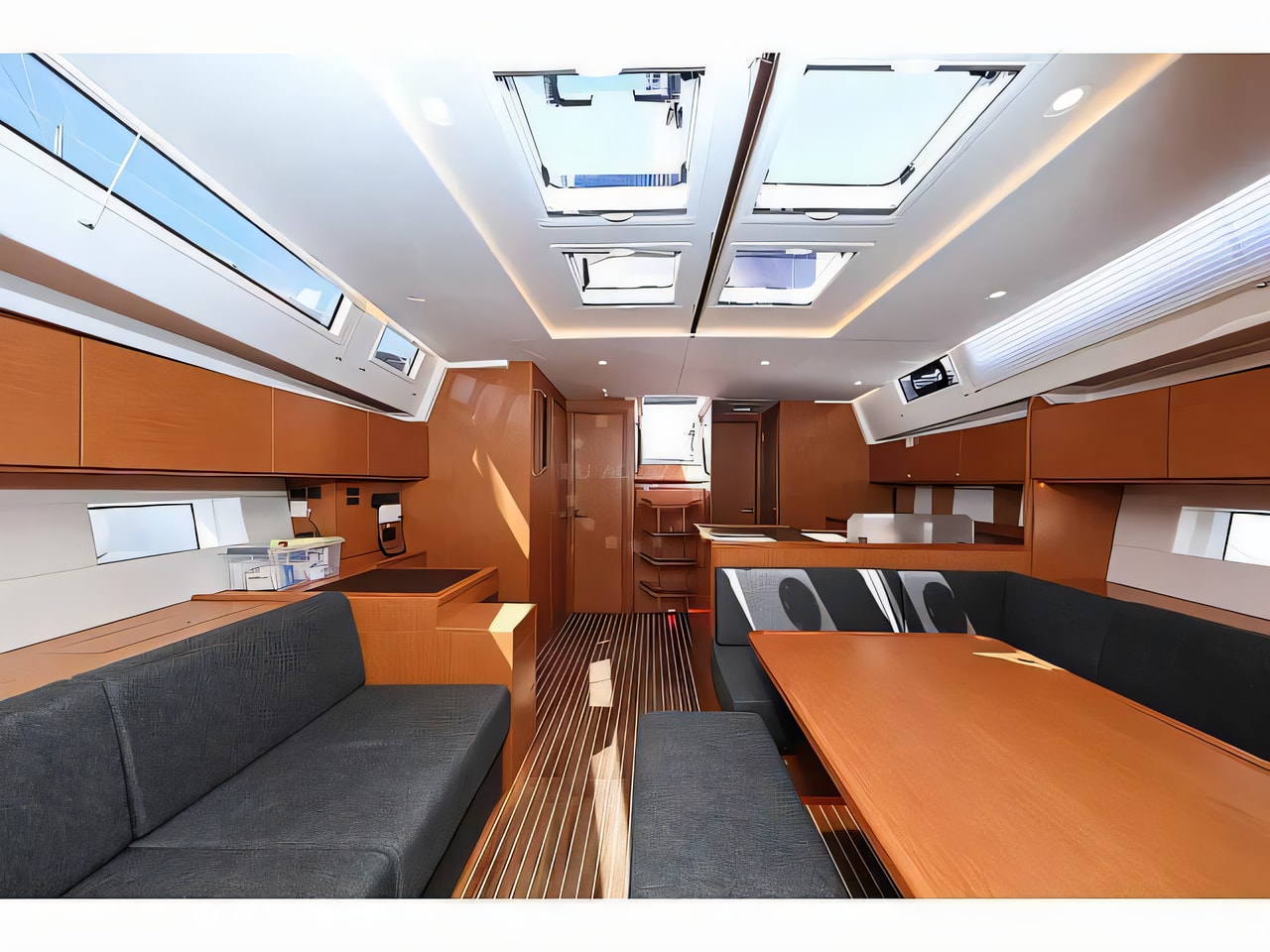 Layout of Bavaria C50 Style sail boat with 5 cabins Croatia yacht charter