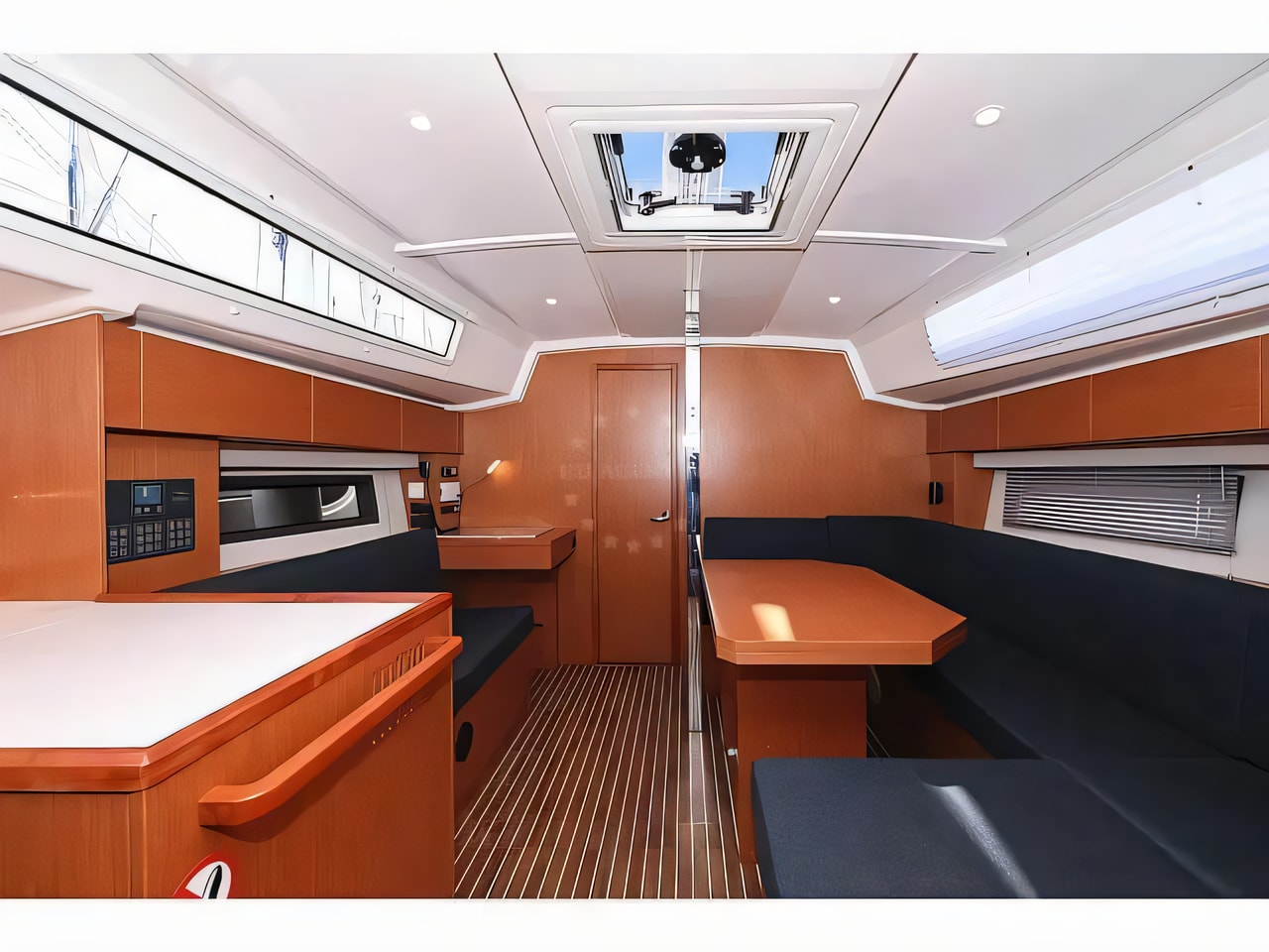 Layout of Bavaria C42 sail boat with 3 cabins Croatia yacht charter
