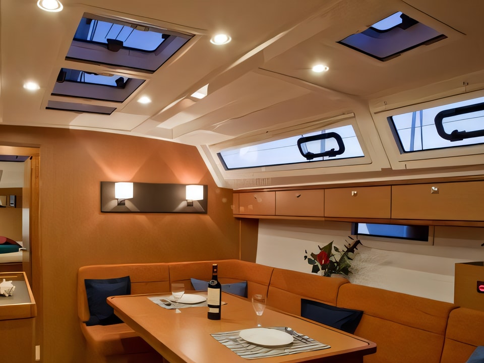 Interior of Bavaria 46 Cruiser sail boat with 4 cabins Croatia yacht charter