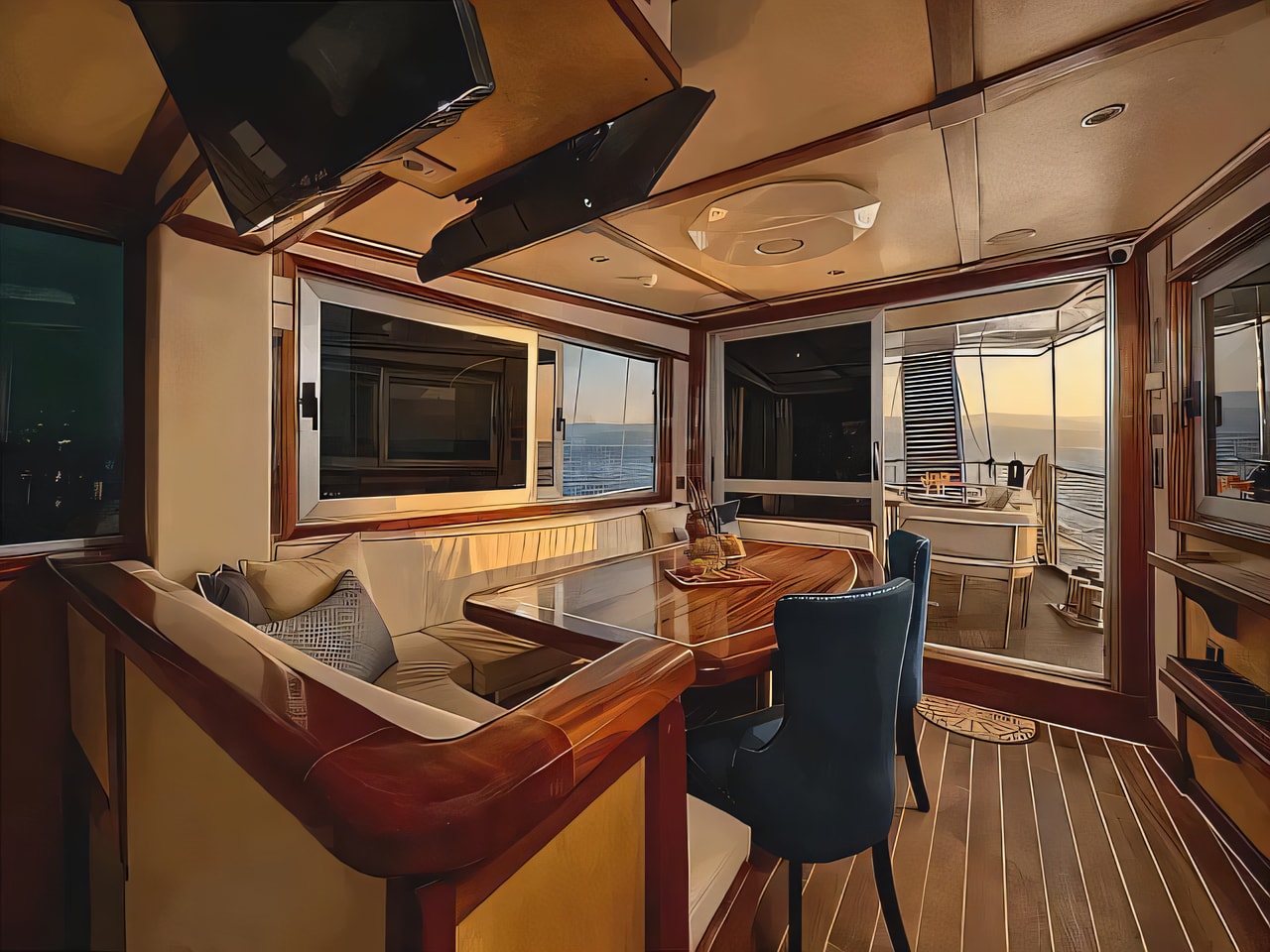 Layout of Gulet Trebenna gulet or cruiser with 4 cabins Croatia yacht charter