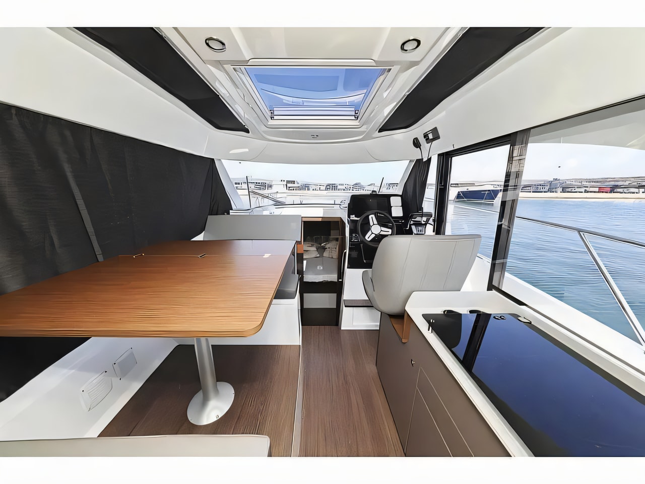 Layout of Antares 9 OB motor boat with 2 cabins Croatia yacht charter
