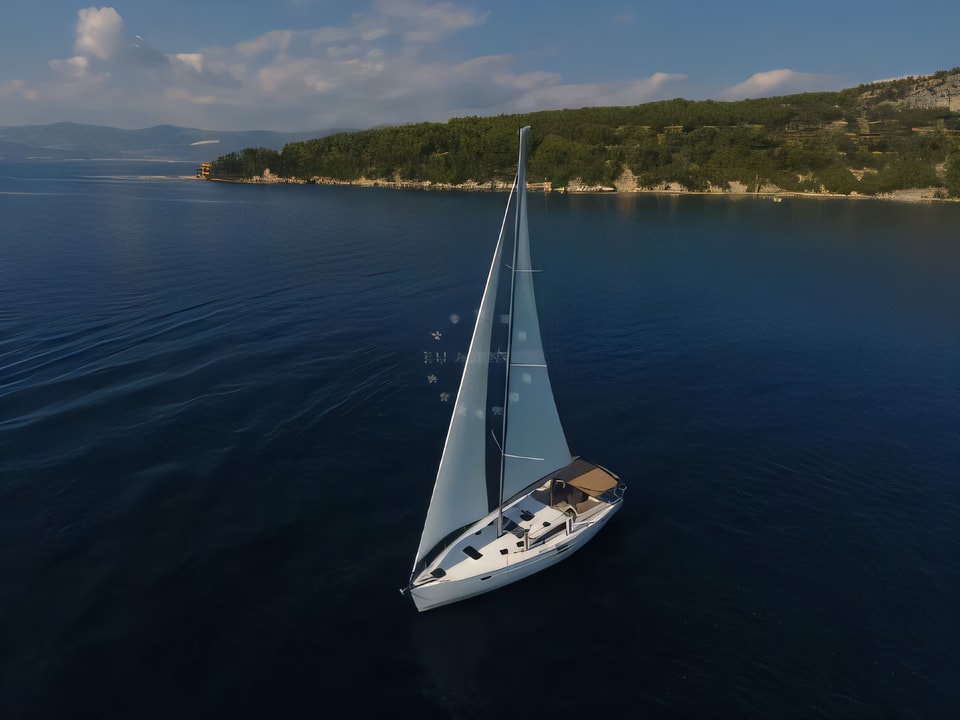 Exterior overview of Elan 50 Impression sail boat for charter from Split ACI Marina in the Split sailing area Croatia