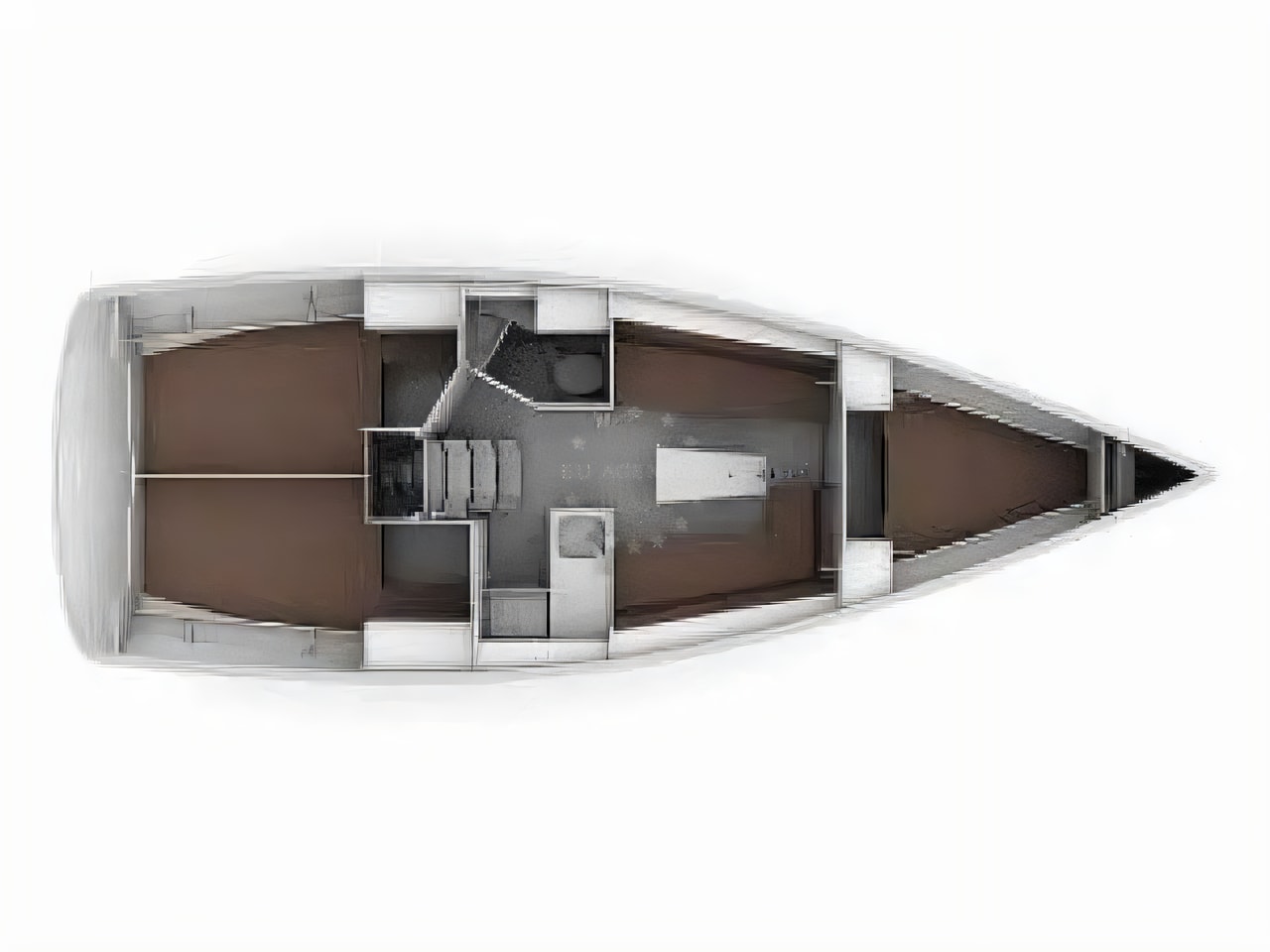 Interior of Bavaria 34 sail boat with 3 cabins Croatia yacht charter