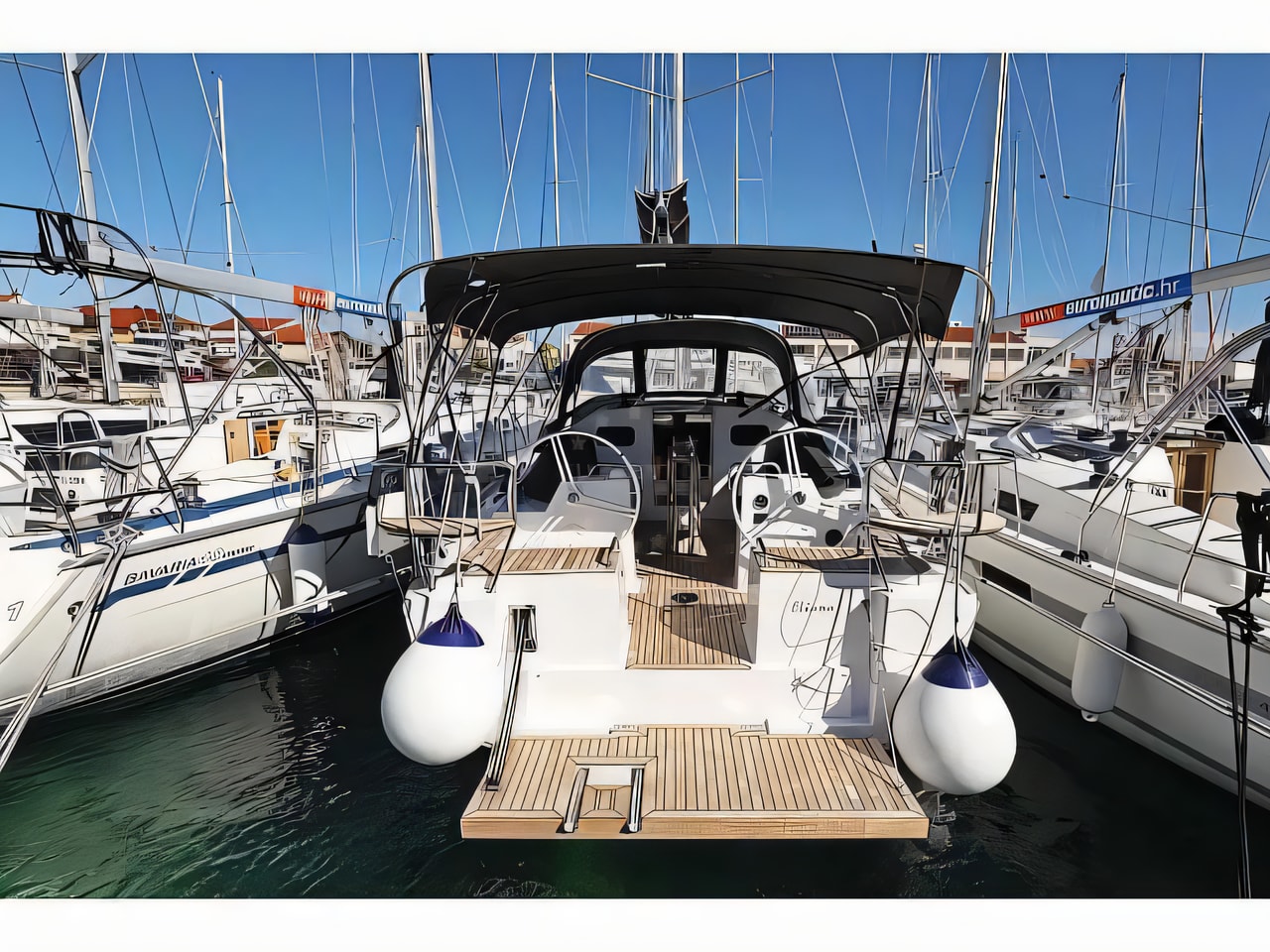 Exterior overview of Elan Impression 40.1 sail boat for charter from Pirovac in the Sibenik sailing area Croatia
