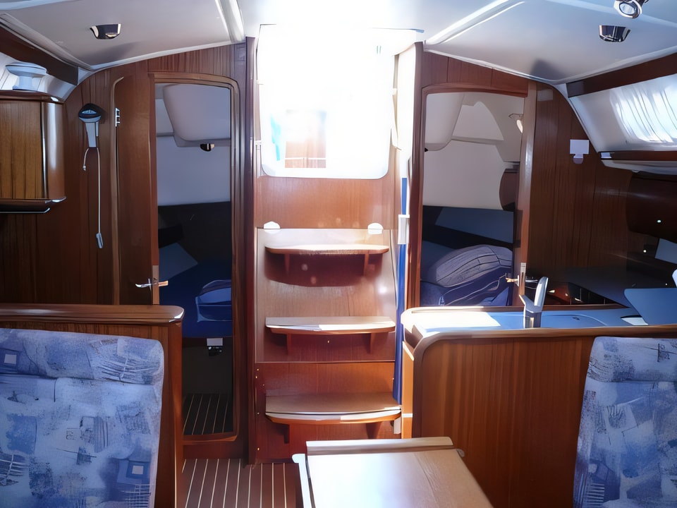 Interior of Bavaria 36 sail boat with 3 cabins Croatia yacht charter