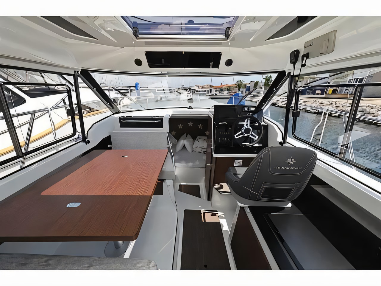 Layout of Merry Fisher 795 motor boat with 1 cabins Croatia yacht charter