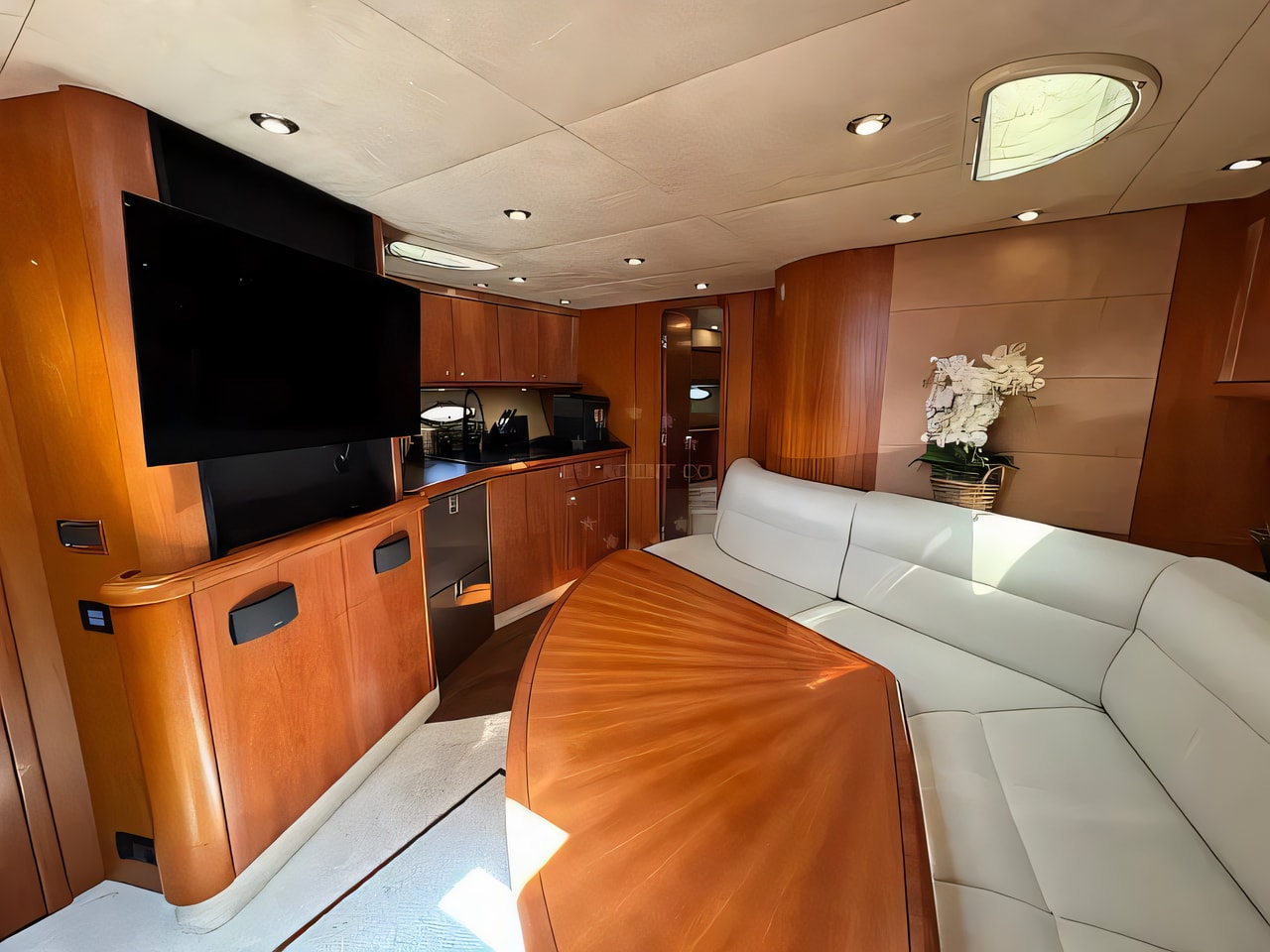 Layout of Sunseeker Portofino 53 motoryacht with 3 cabins Croatia yacht charter