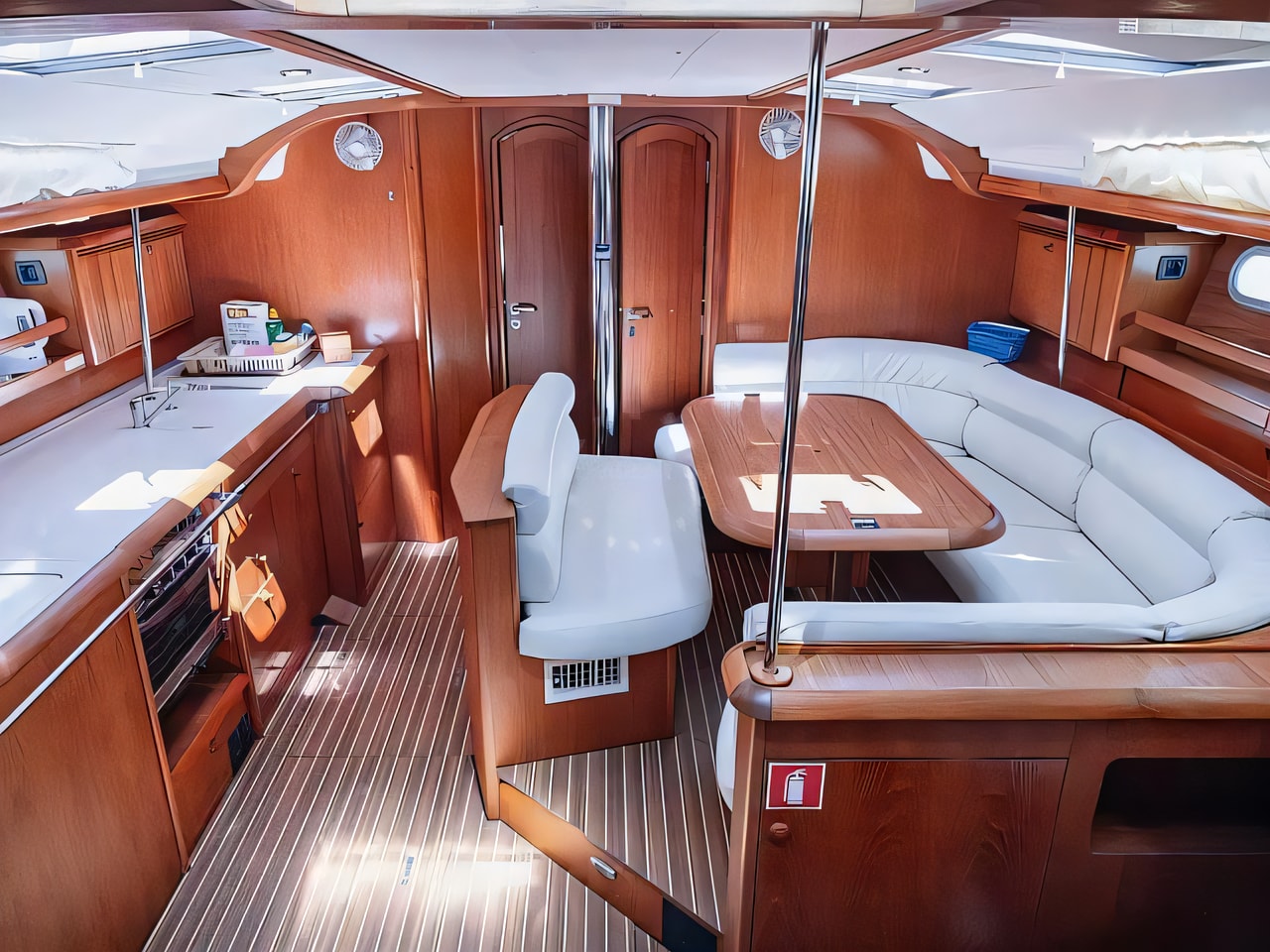 Layout of Sun Odyssey 49 sail boat with 4 cabins Croatia yacht charter