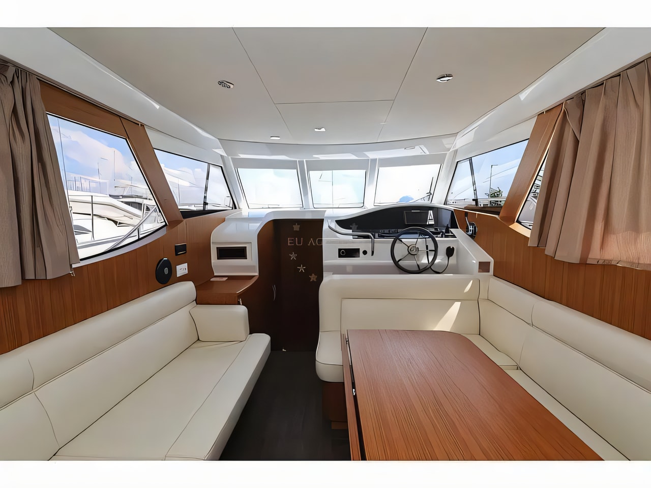 Layout of Greenline 33 motor boat with 1 cabins Croatia yacht charter