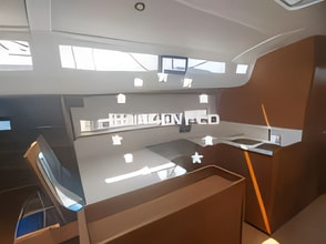 Layout of Sun Odyssey 440 sail boat with 4 cabins Croatia yacht charter