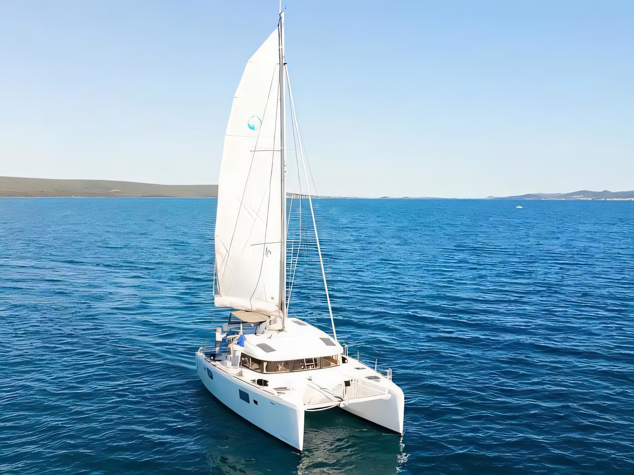 Exterior overview of Lagoon 39 catamaran for charter from Dubrovnik Marina Frapa in the Dubrovnik sailing area Croatia