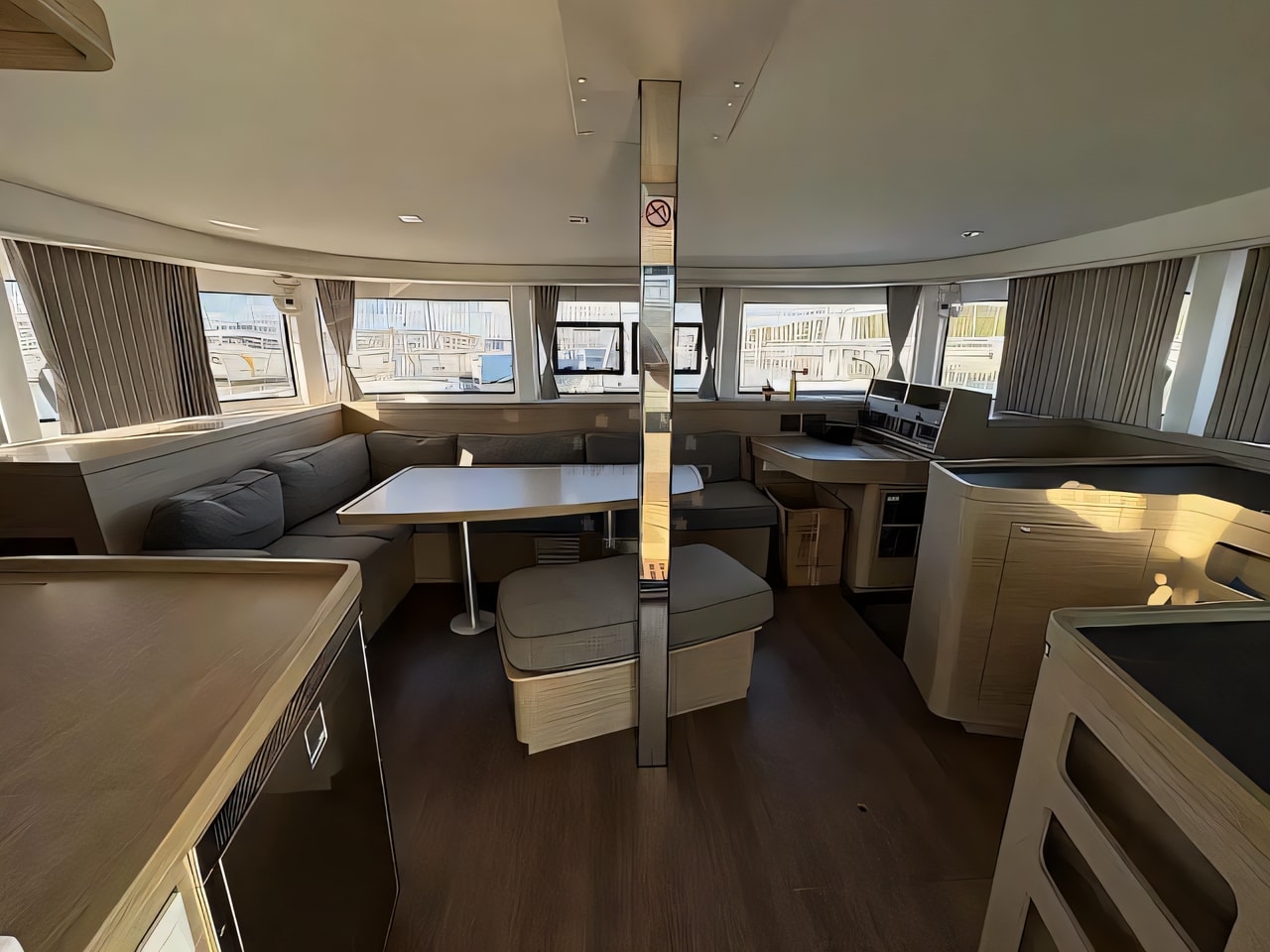 Layout of Lagoon 42 catamaran with 4 cabins Croatia yacht charter