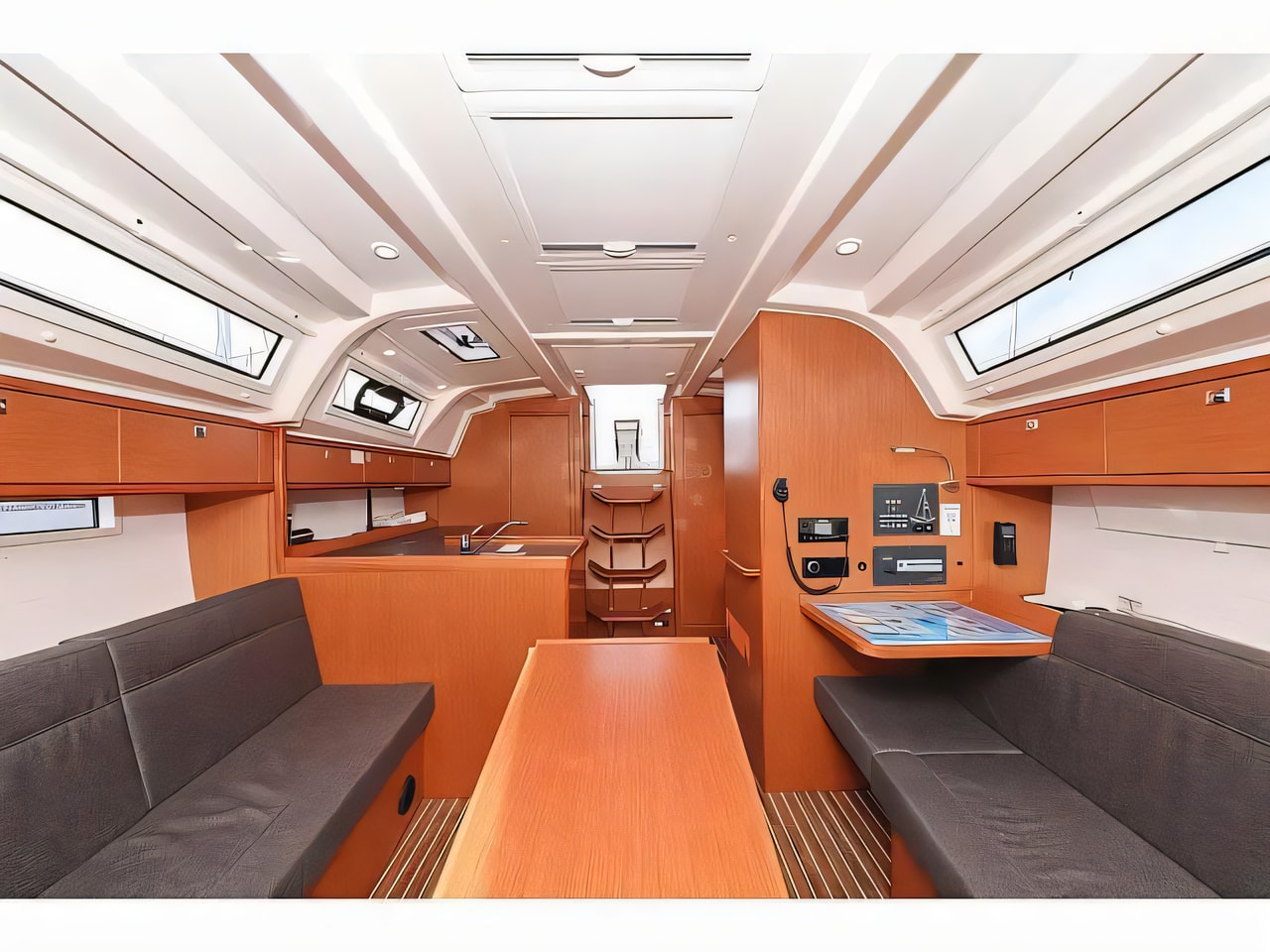 Layout of Bavaria Cruiser 37 sail boat with 3 cabins Croatia yacht charter