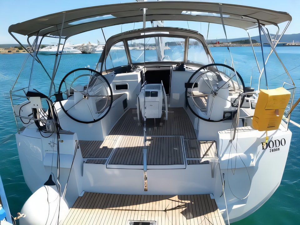 Exterior overview of Sun Odyssey 509-4 sail boat for charter from Sukosan Marina Dalmacija in the Zadar sailing area Croatia