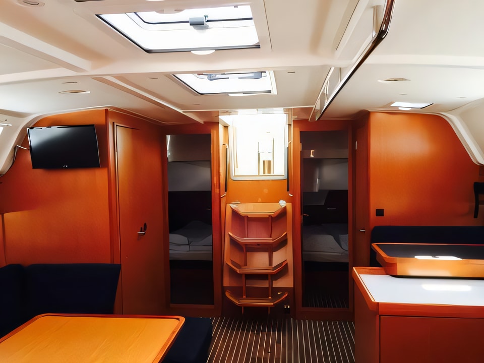 Interior of Bavaria Cruiser 51 sail boat with 5 cabins Croatia yacht charter