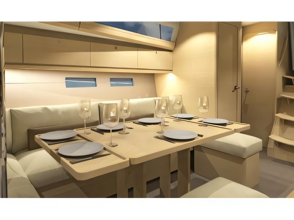 Interior of Dufour 382 Grand Large sail boat with 3 cabins Croatia yacht charter