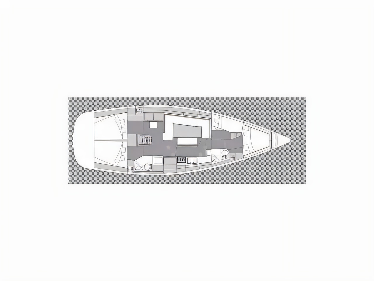 Interior of Elan Impression 45.1 sail boat with 4 cabins Croatia yacht charter