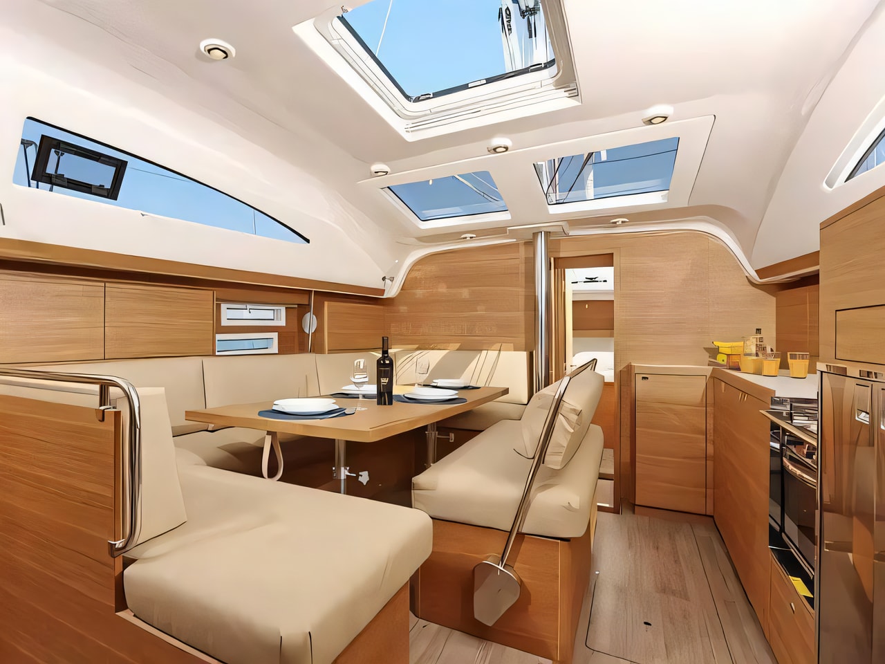 Layout of Elan Impression 45.1 sail boat with 4 cabins Croatia yacht charter