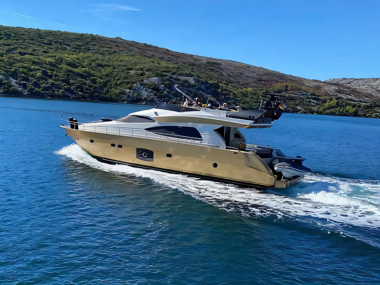 Dominator 63 motor yacht for charter from Bilice, Sibenik / Bilice Port Kornati sailing area Croatia
