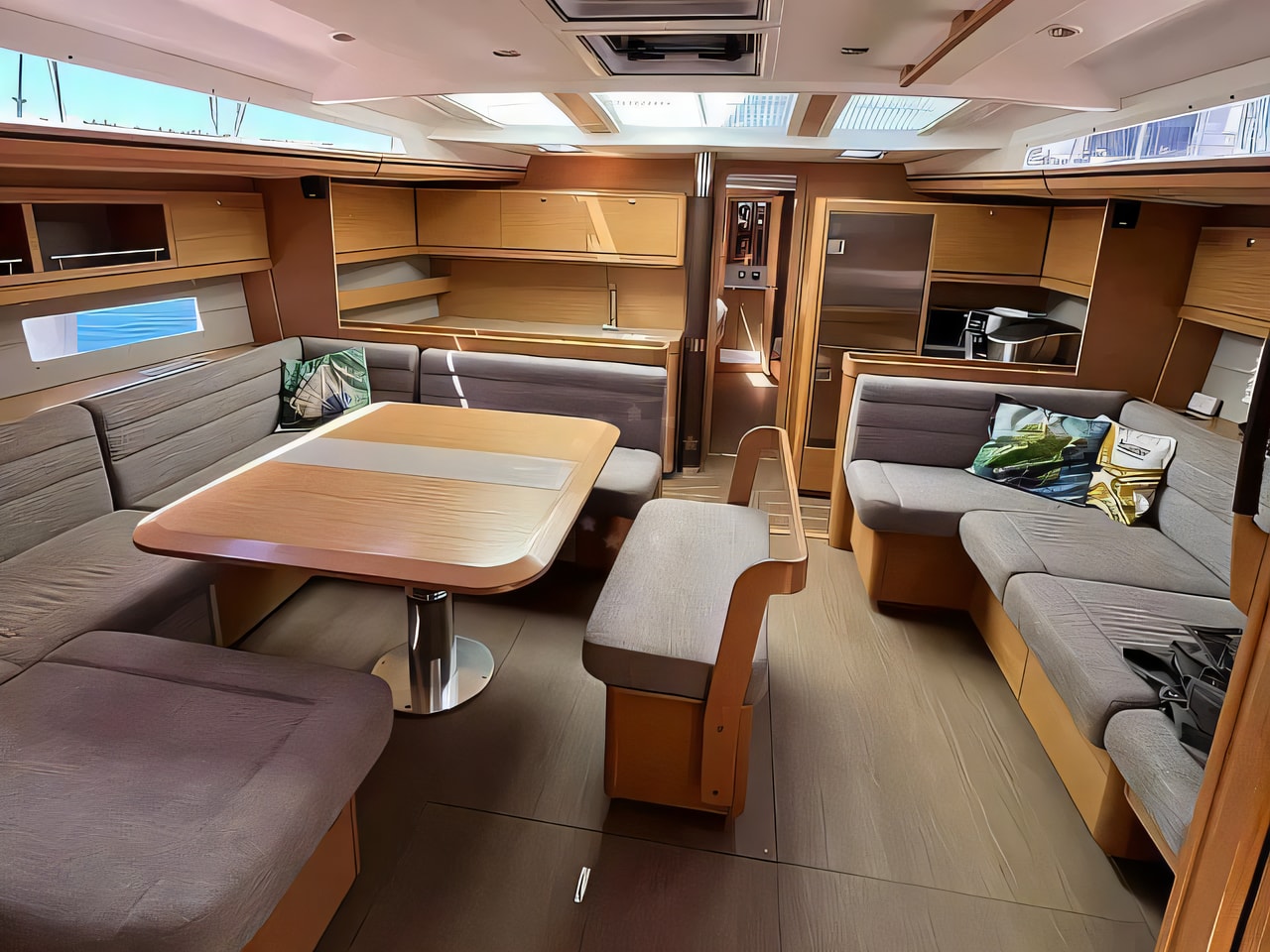 Layout of Dufour 56 Exclusive sail boat with 4 cabins Croatia yacht charter