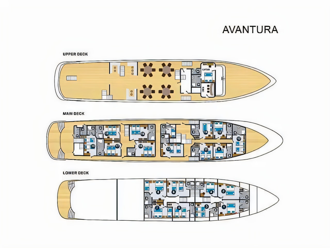 Interior of Avantura cruiser with 1 cabins Croatia yacht charter