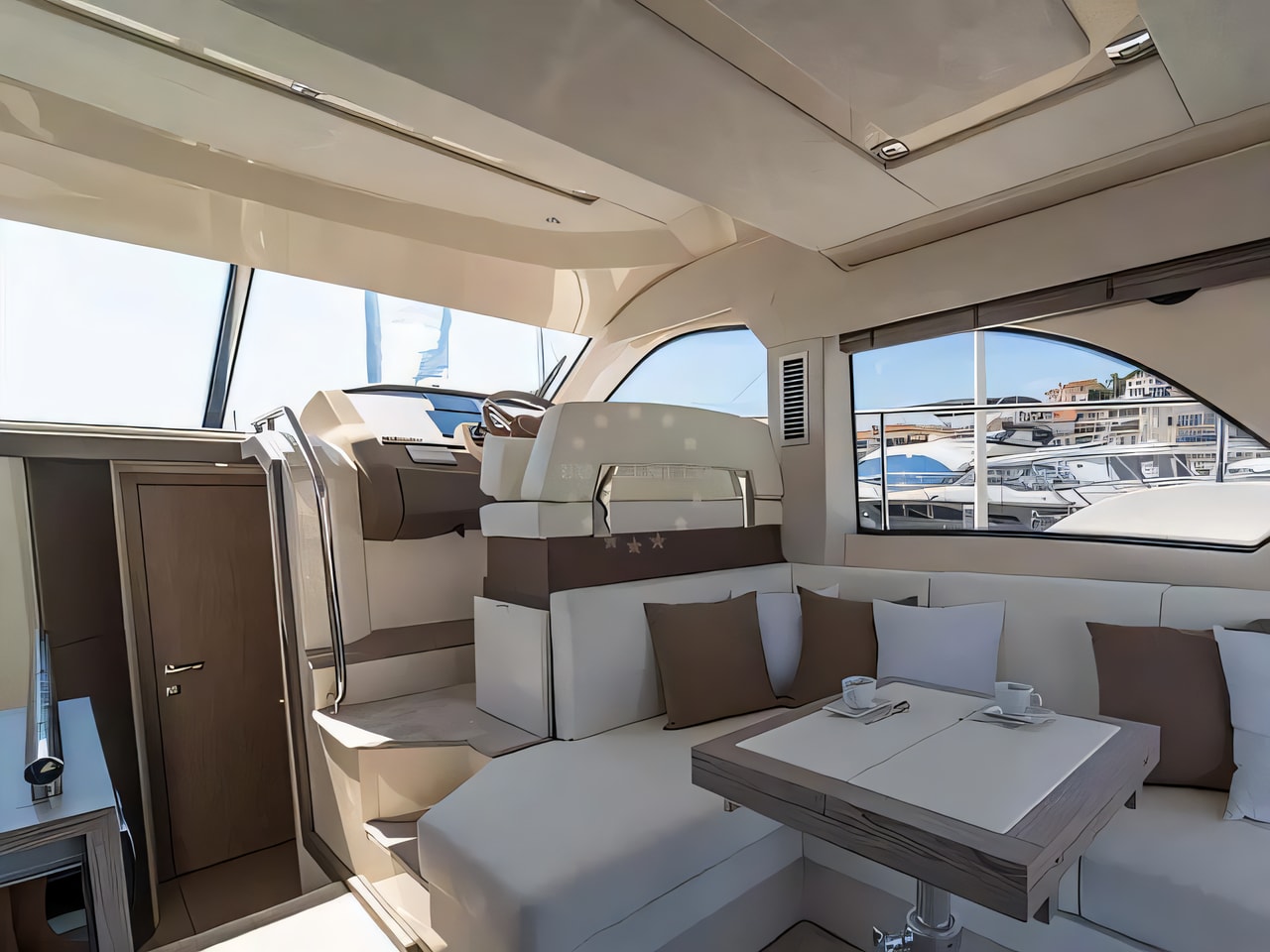 Layout of Sessa Fly 42 motor boat with 2 cabins Croatia yacht charter