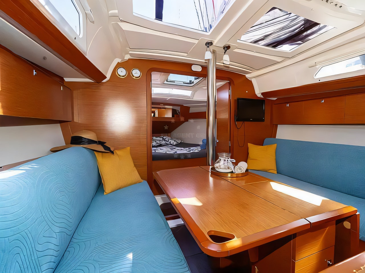 Dufour 360 Grand Large yacht layout 3 cabins Croatia charter