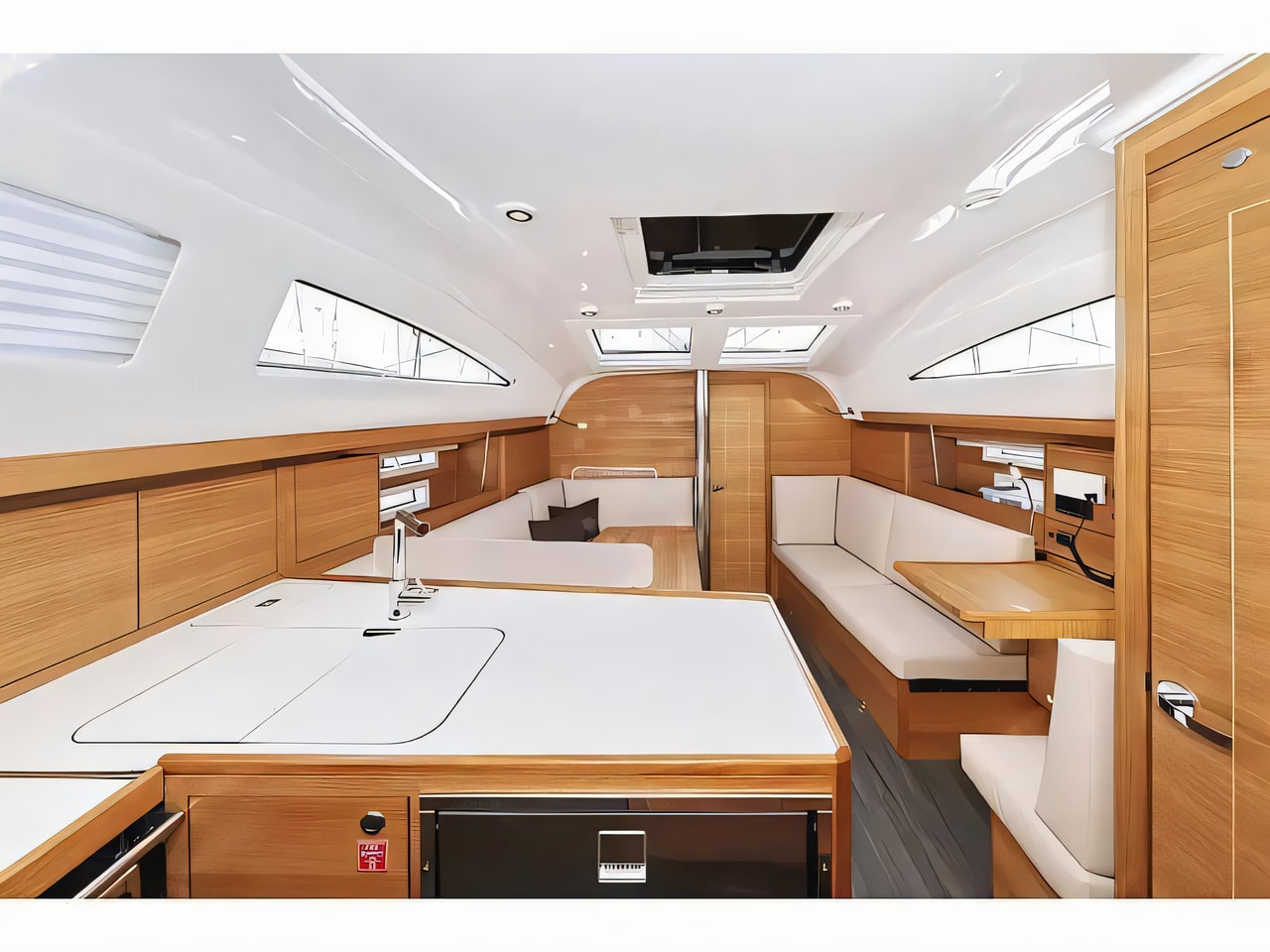 Layout of Elan Impression 40.1 sail boat with 3 cabins Croatia yacht charter